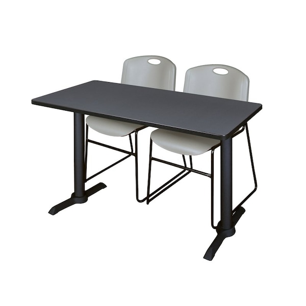 Cain Rectangle Tables > Training Tables > Cain Training Table & Chair Sets, 48 W, 24 L, 29 H, Grey MTRCT4824GY44GY - main